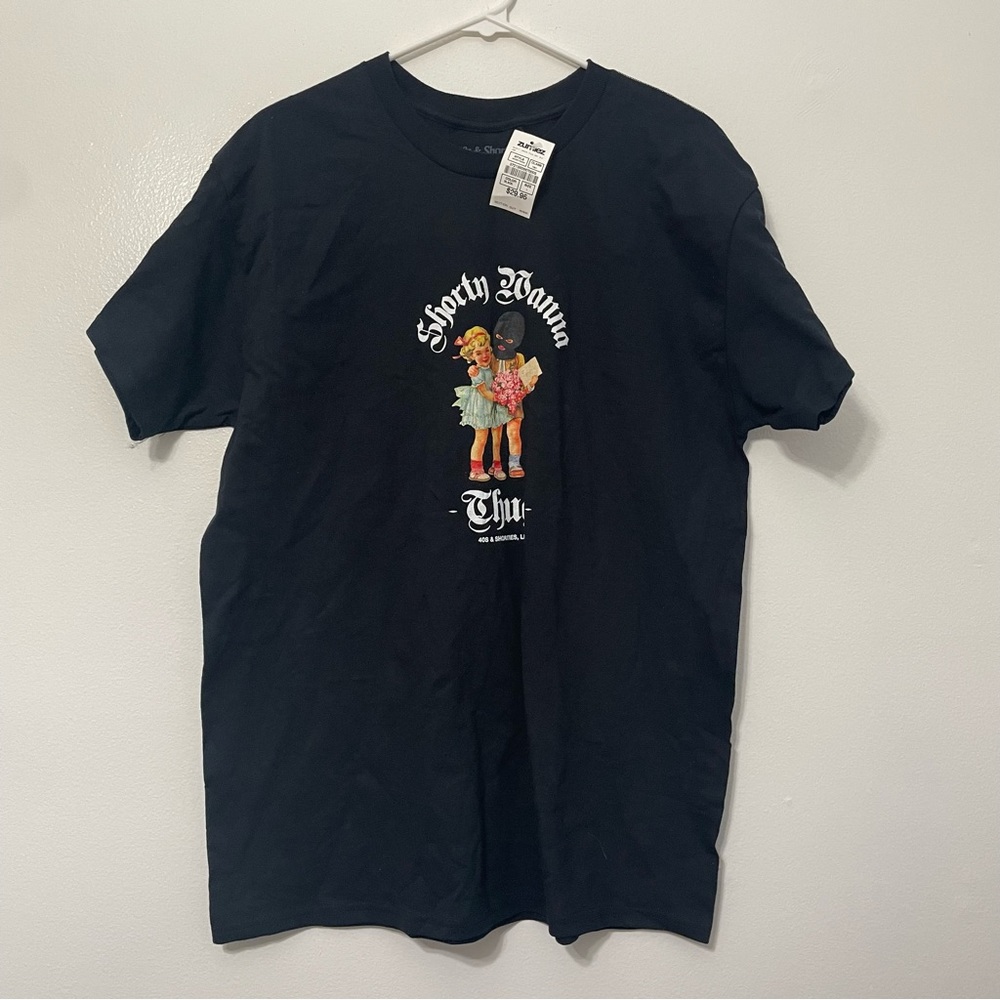 40s & Shorties Wanna Thug Black T-Shirt - Picture 2 of 5